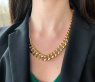 Gold Pur: Gigantisches Panzer Collier (140 Gramm GG585, 15 mm) #6