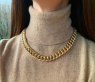Gold Pur: Gigantisches Panzer Collier (140 Gramm GG585, 15 mm) #7