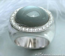 Schwerer Mondstein Ring mit Brillanten #3