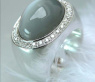 Schwerer Mondstein Ring mit Brillanten #4