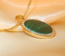 Grandioser Malachit Anhänger / Kette mit Brillanten #7