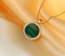 Grandioser Malachit Anhänger / Kette mit Brillanten #3