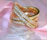Überkreuzter Diamanten Ring in Gelbgold 750 #2