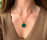 Grandioser Malachit Anhänger / Kette mit Brillanten #8