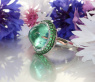 Fabelhafter Minz Turmalin Ring mit Tsavoriten und Brillanten #2
