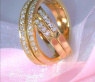 Überkreuzter Diamanten Ring in Gelbgold 750 #3