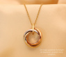 Gold pur: Verschlungene Gold Creolen "Tricolor" #11