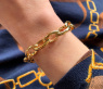 Gold Pur: Glieder Armband „Navette“ in Gelbgold 585 #6