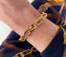 Gold Pur: Glieder Armband „Navette“ in Gelbgold 585 #2