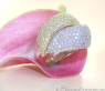 Auffallender Brillanten Ring in Gelbgold und Weißgold #1