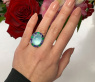 Sensationeller Milky Aquamarin Ring mit Saphiren und Smaragden #5