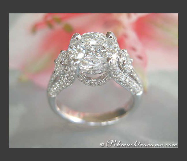 Exquisiter Diamanten Ring im Illusion Design #1