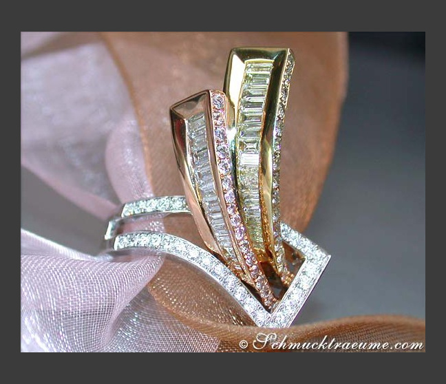 Ausgefallener Diamant Ring im Gürtel Design #1