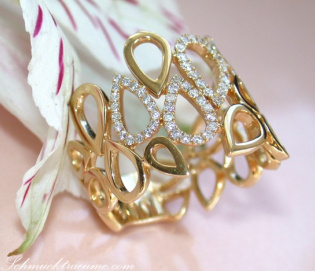 Casual Smart Diamond Pear Style Ring