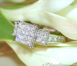 Exquisiter Princess Diamanten Ring
