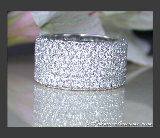 Breiter Brillanten Memory Ring (4,49 ct.) #1 Breiter Brillanten Memory Ring (4,49 ct.) #1