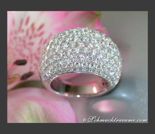 Schwerer Diamant Pavé Ring in Weißgold 750 #1 Schwerer Diamant Pavé Ring in Weißgold 750 #1