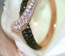 Feiner schwarze Diamanten Ring in Roségold #3