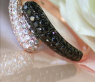 Feiner Roségold Ring mit schwarzen Diamanten #3