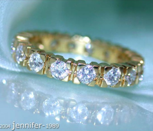 Klassischer Diamant Memory Ring in Gelbgold 750