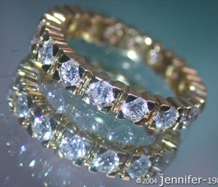 Klassischer Diamant Memory Ring in Gelbgold 750