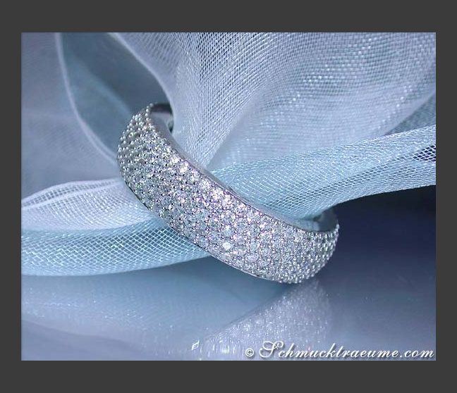 Prachtvoller Diamant Memory Ring in Weißgold 750 #1 Prachtvoller Diamant Memory Ring in Weißgold 750 #1