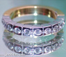 Schwerer Diamanten Memory Ring in Weiß- & Gelbgold 750 #3