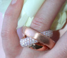 Überkreuzter Brillant Ring in Roségold 750 #4