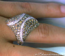 Erstklassiger Ring mit naturbraunen & weißen Brillanten #5