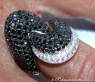 Auffallend stattlicher Ring mit schwarzen Diamanten #7