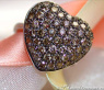 Attraktiver Herzring mit braunen Brillanten #2