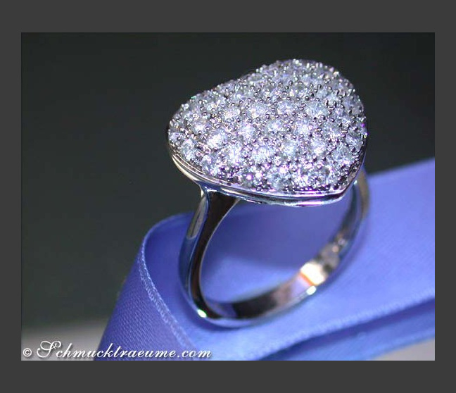 Feiner Herzring mit Diamanten #1