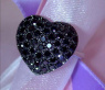 Attraktiver Herz Ring mit schwarzen Diamanten #3