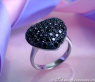 Attraktiver Herz Ring mit schwarzen Diamanten #5