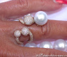 Sensationeller Südseeperle Ring mit Brillanten Pavé Kugeln #2