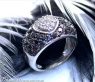 Zeitloser Herz Ring mit schwarzen Diamanten #3