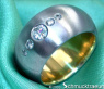 Auffallender Band Ring mit Diamanten im Sternenhimmel Design #2