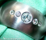 Auffallender Band Ring mit Diamanten im Sternenhimmel Design #3