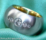 Auffallender Band Ring mit Diamanten im Sternenhimmel Design #5