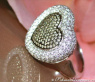 Üppiger Herz Ring mit braunen & weißen Brillanten #3