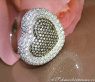 Üppiger Herz Ring mit braunen & weißen Brillanten #4