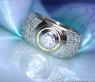 Stattlicher Brillant Solitär Ring in Weißgold und Gelbgold #5