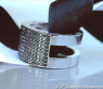 Schwerer Bandring mit schwarzen Diamanten #3