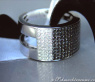 Schwerer Bandring mit schwarzen Diamanten #5