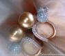 Wundervoller goldene Südseeperle Ring mit Brillanten #2