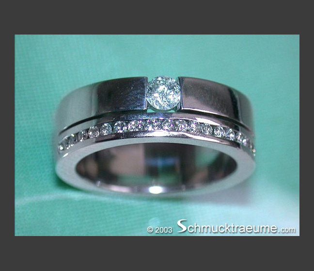 Attraktiver Brillant Solitär Ring in Weißgold 750 #1 Attraktiver Brillant Solitär Ring in Weißgold 750 #1