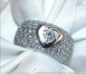 Stattlicher Diamant Herz Solitär Ring #6