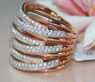 Mehrreihiger Brillant Ring in Roségold 750 #2