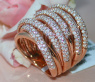 Mehrreihiger Brillant Ring in Roségold 750 #5