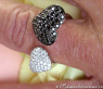 Auffallender Herz Ring mit schwarzen Diamanten #4
